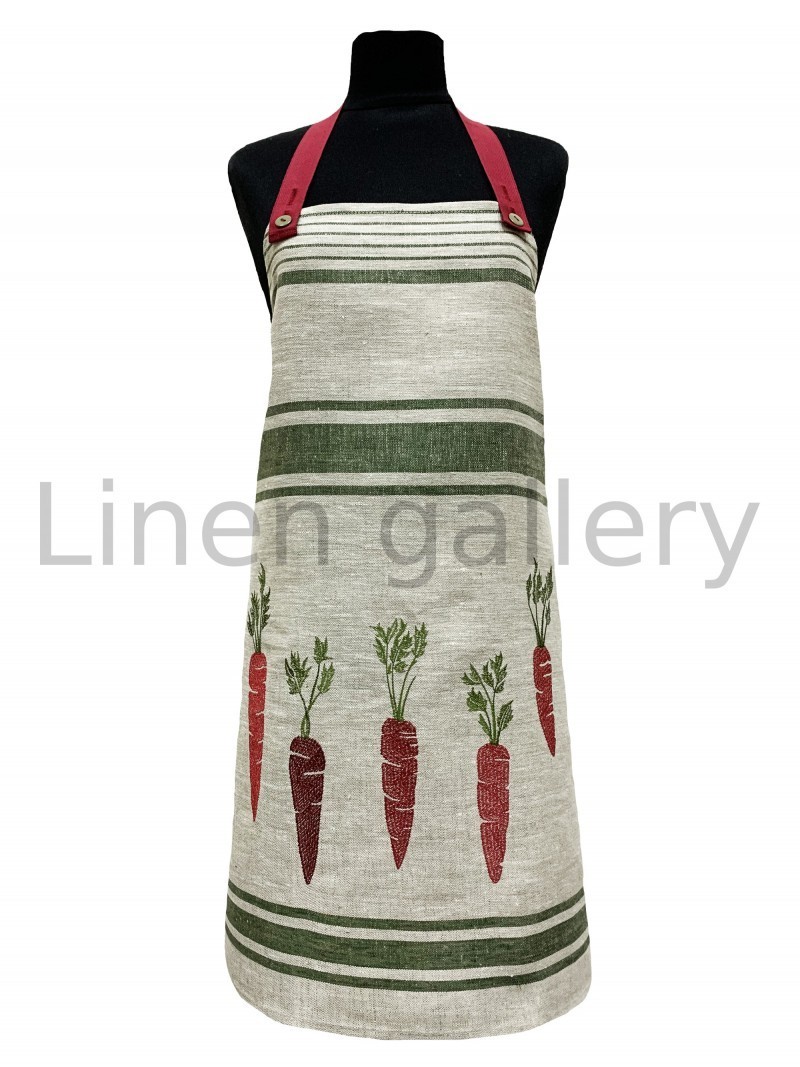 apron Morkva with green stripe